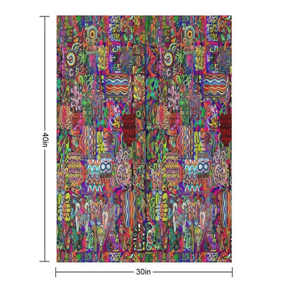Pop Abstract Travel-friendly Throw Blanket