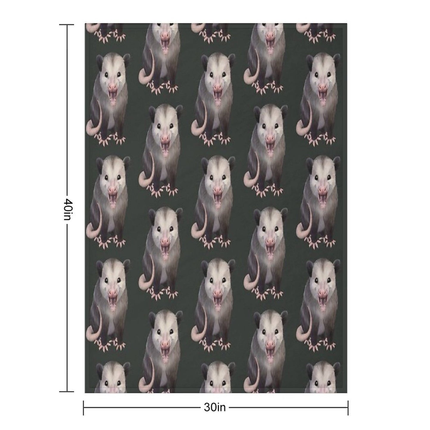 Happy Possum Eco-conscious Throw Blanket