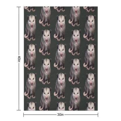 Happy Possum Eco-conscious Throw Blanket