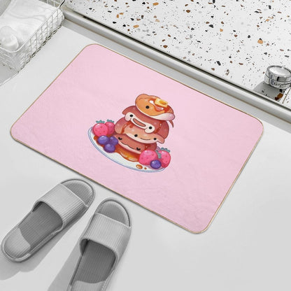 Fluffy Sea Pancakes  Fade-Resistant Bath Mat