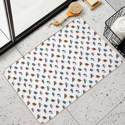 Beautifully Designed Bird Breed Images  Anti-Trip Bath Mat