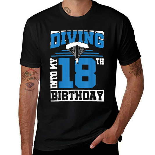 Skydiving Birthday - First Time Skydiving - 18th Birthday  Easy-care T-Shirt