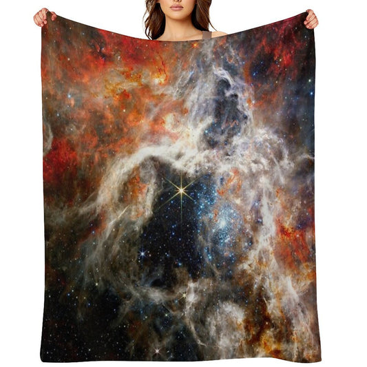 NEW Tarantula Nebula JWST James Webb Image - High Quality Compact Throw Blanket
