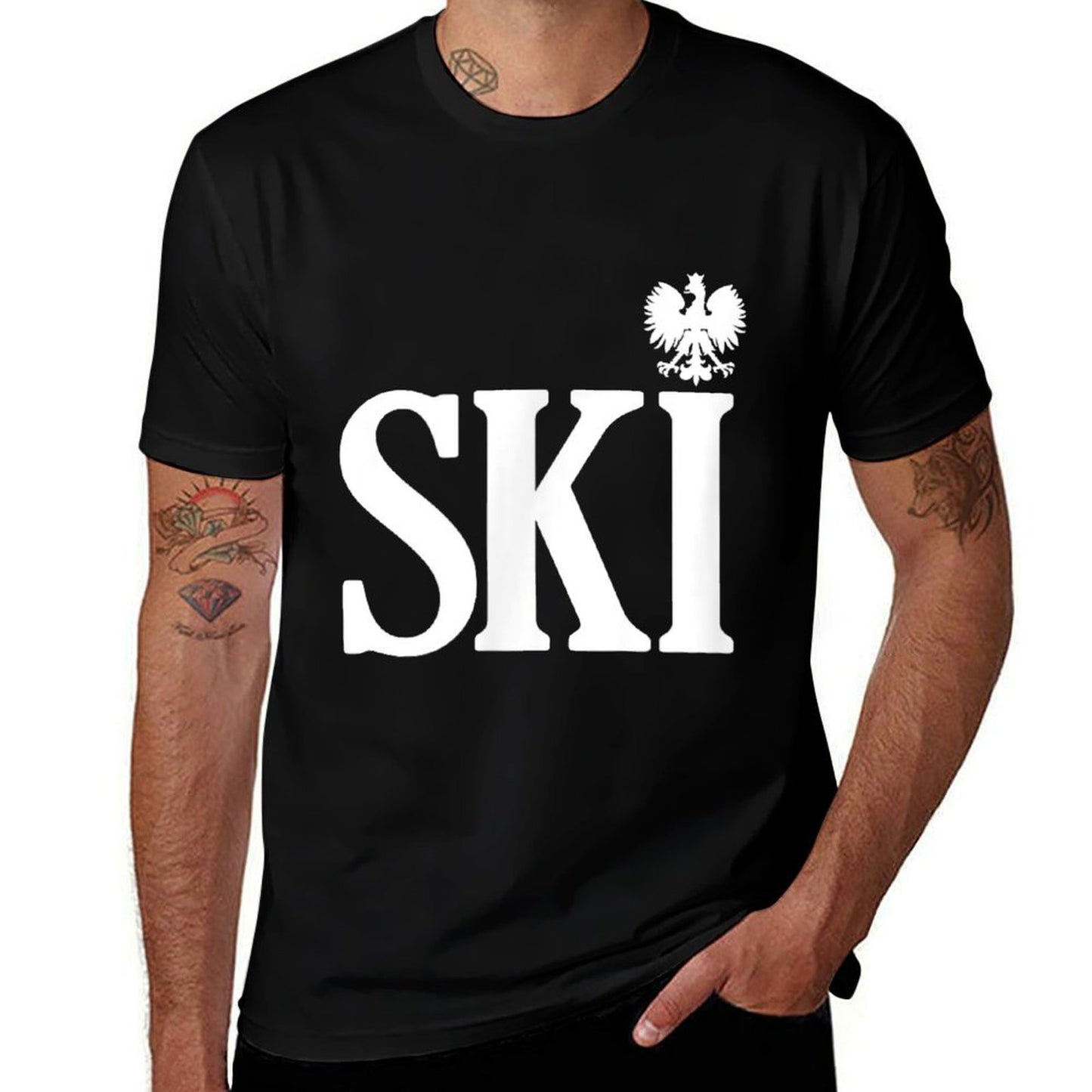 SKI Polish Surnames Ending Polish Eagle Dyngus Day  Vintage-inspired T-Shirt