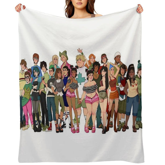 Total Drama Island Characters Comfort Throw Blanket