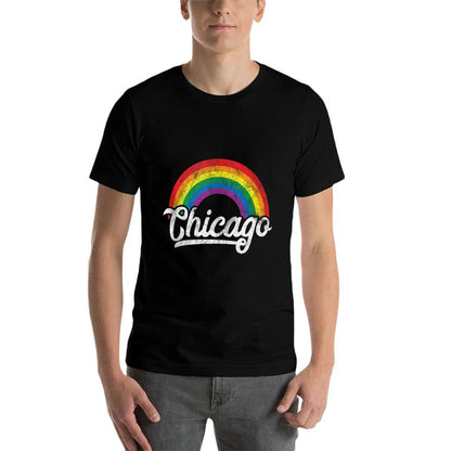 Chicago Rainbow LGBT Gay Pride  Wrinkle-resistant T-Shirt