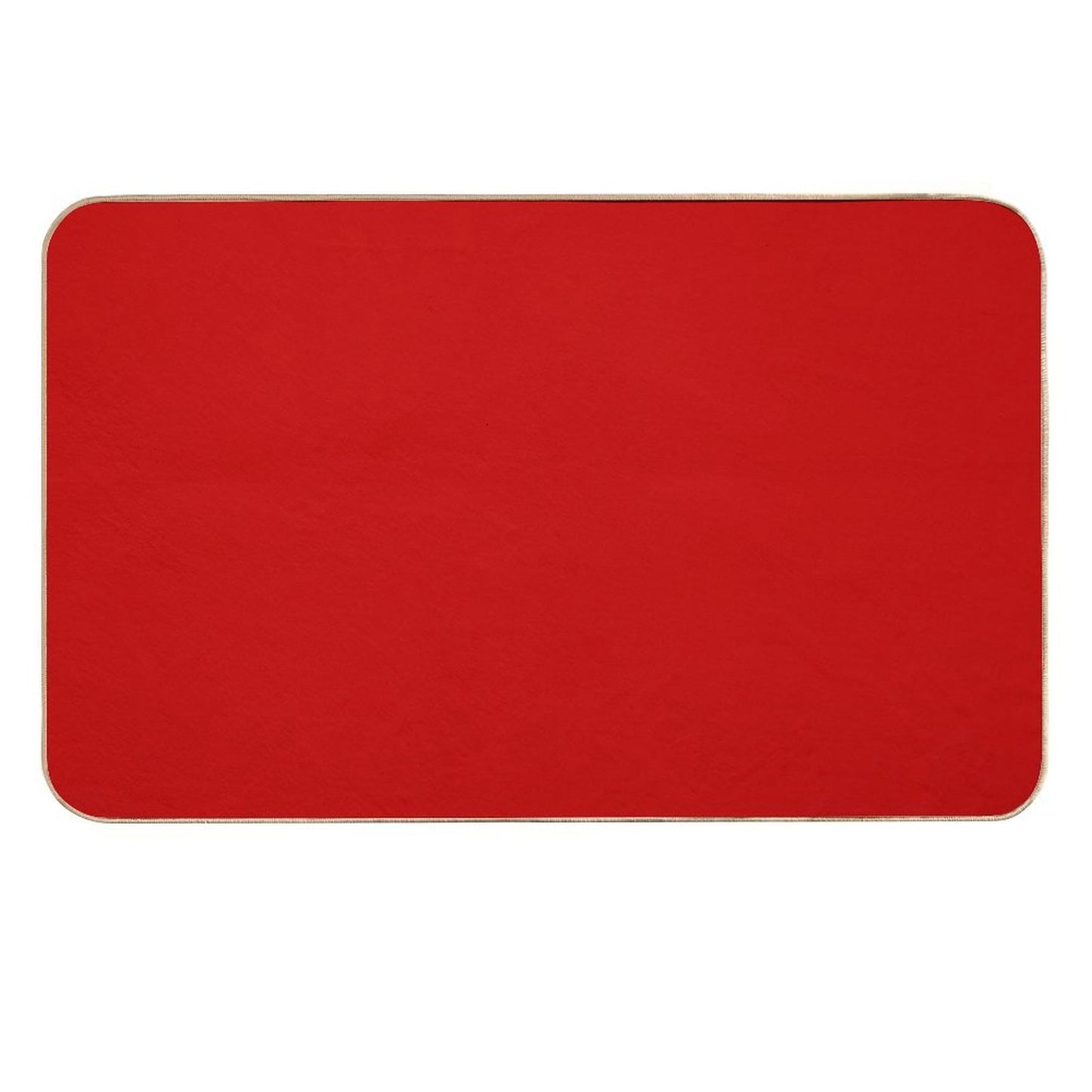 Cherry Red Solid Color  Long-Lasting Bath Mat