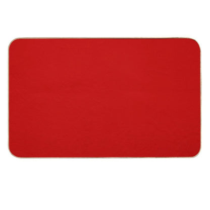 Cherry Red Solid Color  Long-Lasting Bath Mat