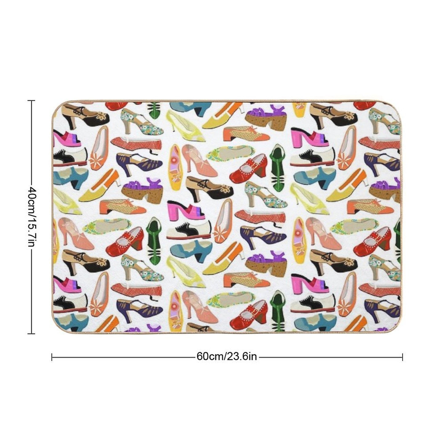 Vintage Shoe Collection  Easy Maintenance Bath Mat