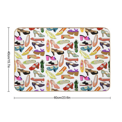 Vintage Shoe Collection  Easy Maintenance Bath Mat