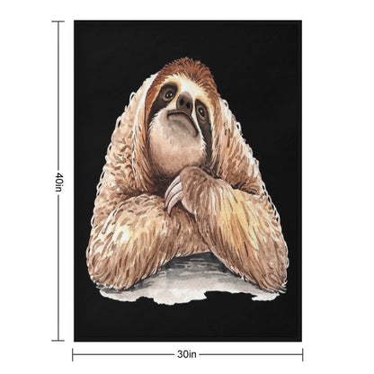 Smiling Sloth Velvety-soft Throw Blanket