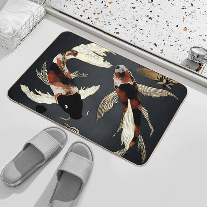 Metallic Koi IV Durable Bath Mat