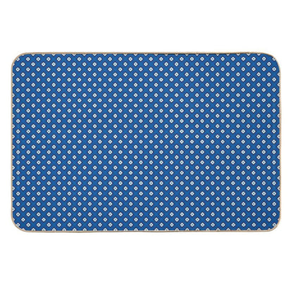Into The Deep Blue Sea of White Diamonds  Pet-Safe Bath Mat