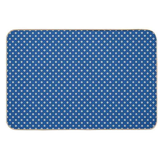 Into The Deep Blue Sea of White Diamonds  Pet-Safe Bath Mat