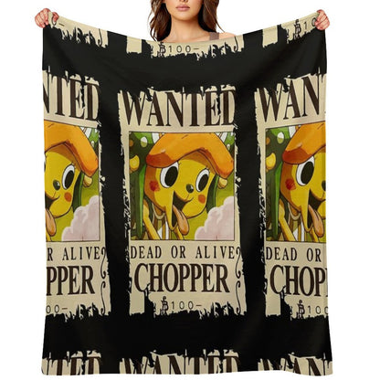 Wanted Dead Or Alive Tony Tony Chopper Machine-washable Throw Blanket
