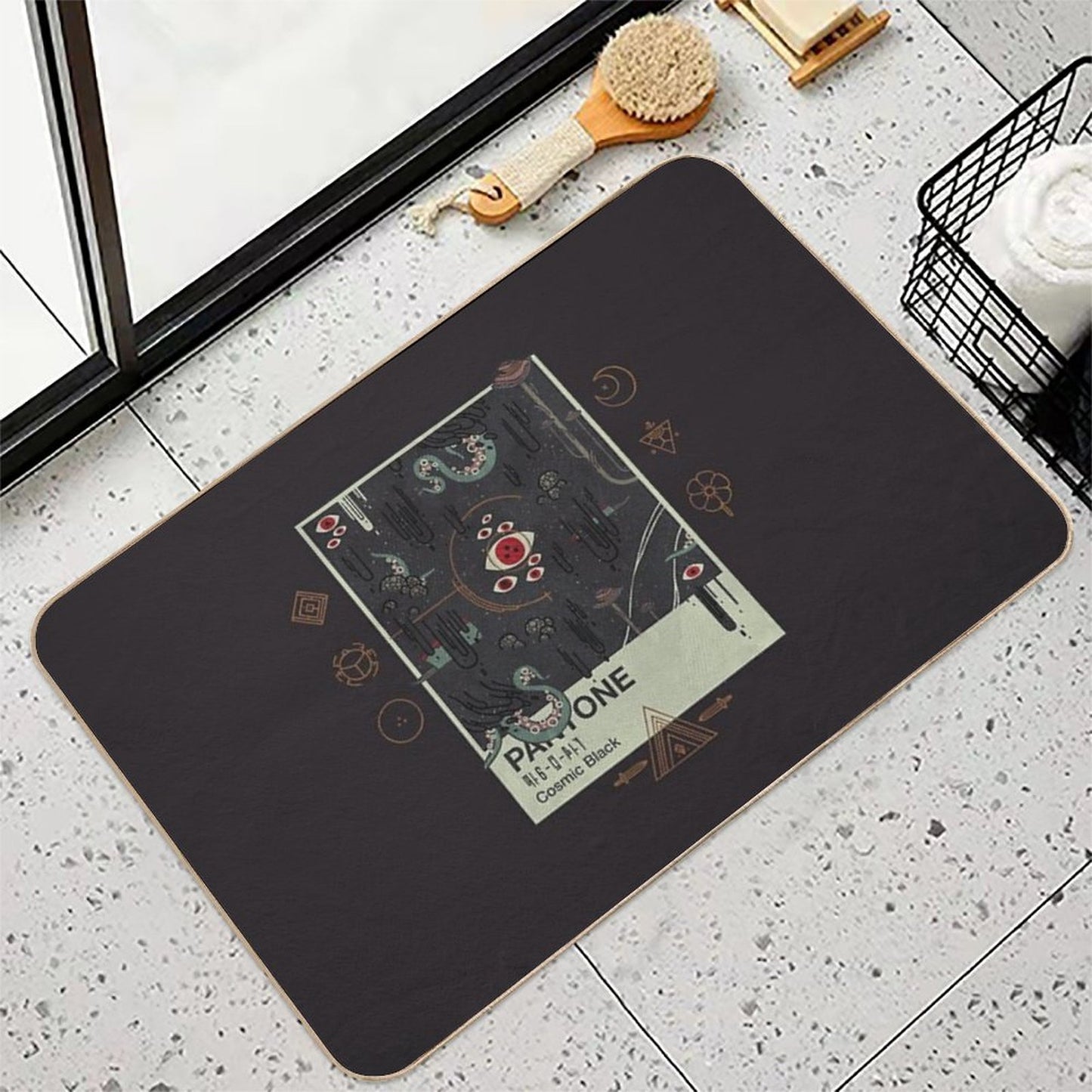 Cosmic Black  Fade-Resistant Bath Mat