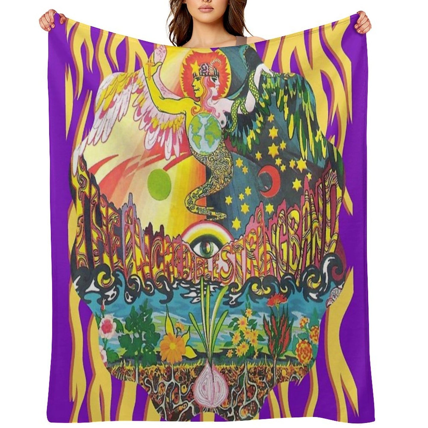 Incredible String Band - Most Psychedelic Album Cover Ever Anti-pilling Throw Blanket