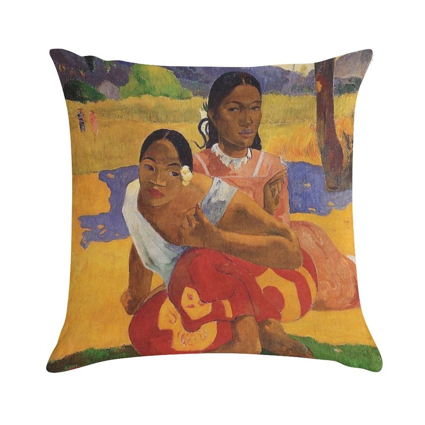 'Nafea Faa Ipoipo' - Paul Gauguin Soft Warmth Comfort Throw Pillow