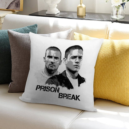 Prison Break Illustration Soft Luxury Feel Throw Pillow