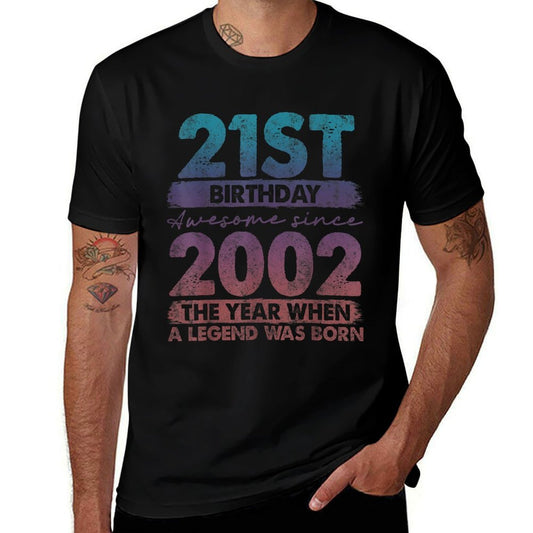 Vintage 2002 21 Year Old Gifts Limited Edition 21st Birthday  Durable T-Shirt