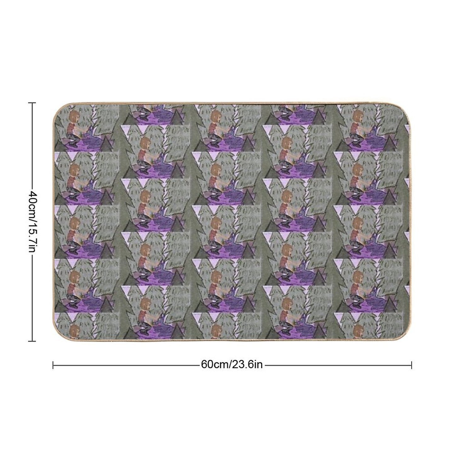 Sigrid And The Wolverine  Easy Maintenance Bath Mat