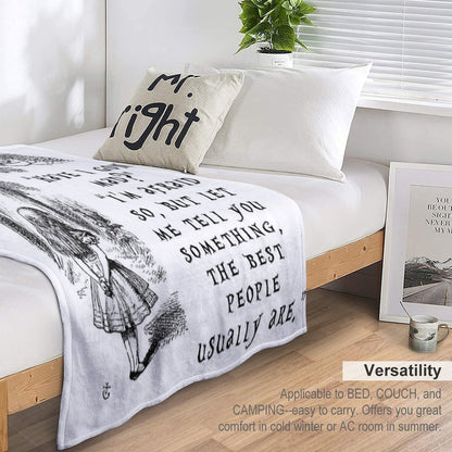 Have I Gone Mad Cheshire Cat. Multi-functional Throw Blanket