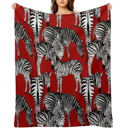 Zebra,black And White,zebra Stripes,pattern Quick-dry Throw Blanket