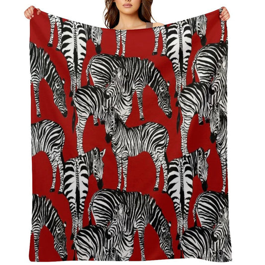 Zebra,black And White,zebra Stripes,pattern Quick-dry Throw Blanket