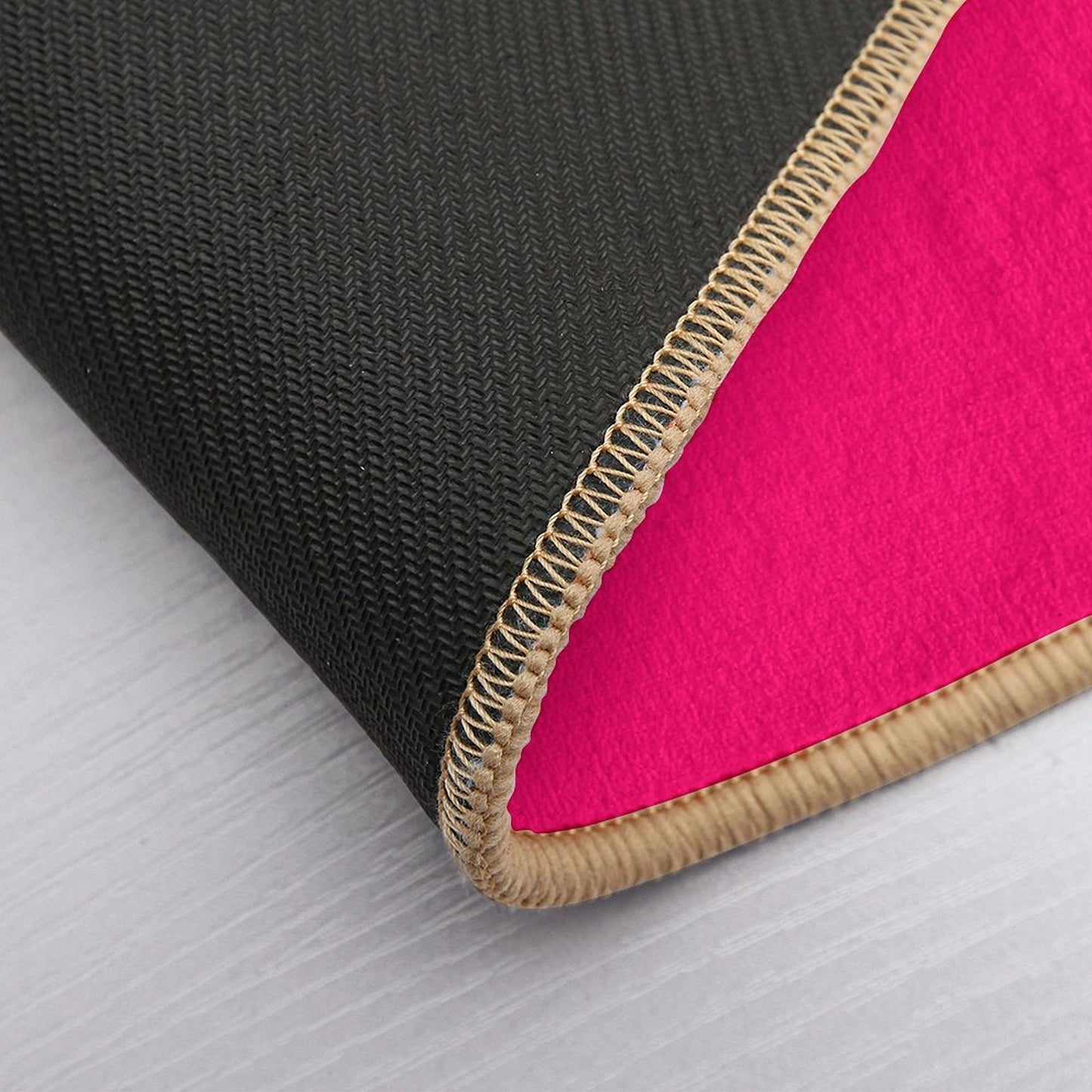 Fuchsia Flat Color  Non-Slip Bath Mat