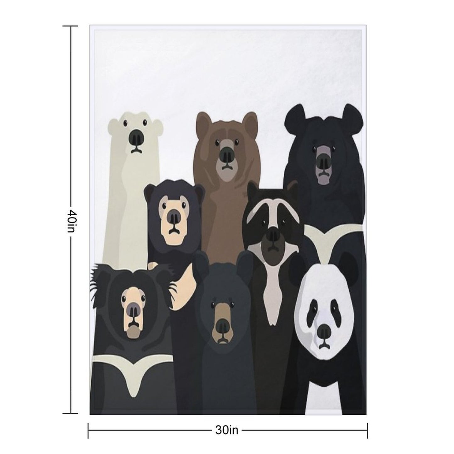 Bears of The World Lightweight Throw Blanket
