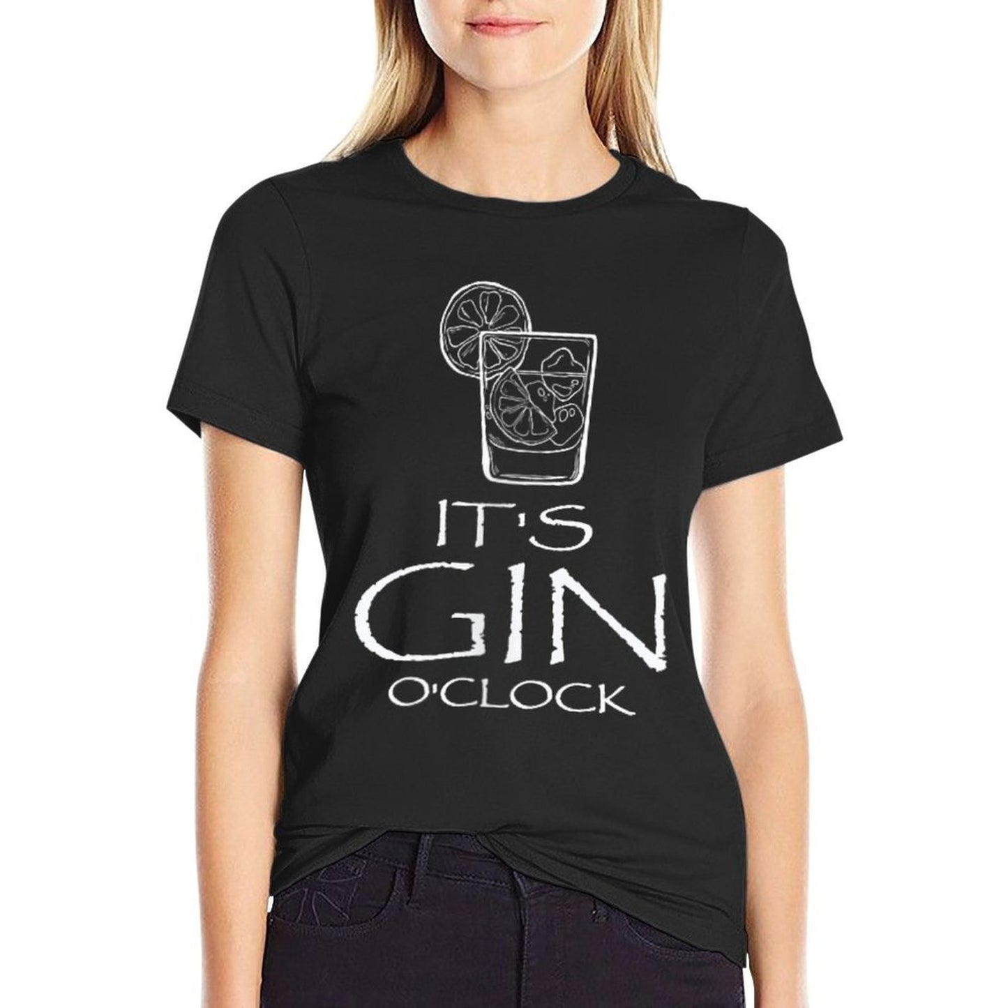 Funny Gin Tonic Saying Oh Its Gin OClock  Quick-drying T-Shirt