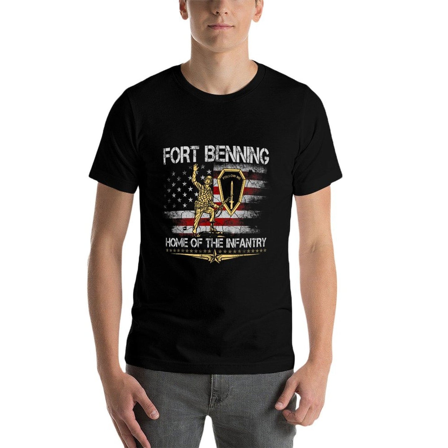 Fort Benning Home of The Infantry School Veteran Patriotic  Versatile T-Shirt