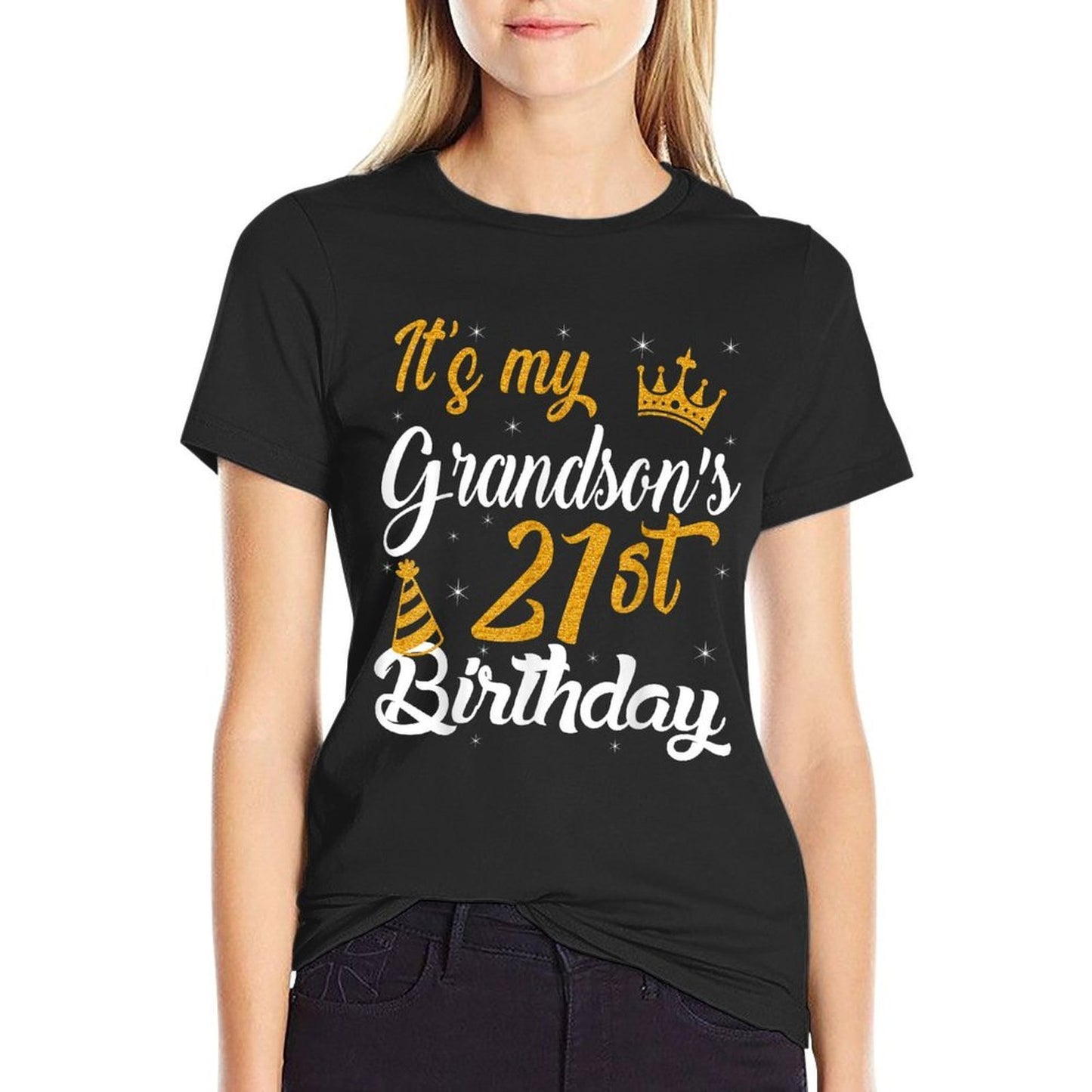 Happy It's My Grandson's 21st Birthday 2004 21 Years Old  Moisture-wicking T-Shirt