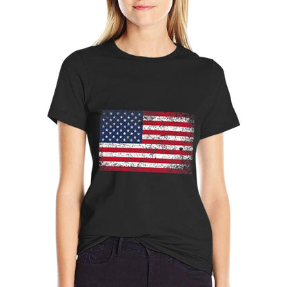 4th of July Distressed American USA Pocket  Odor-resistant T-Shirt