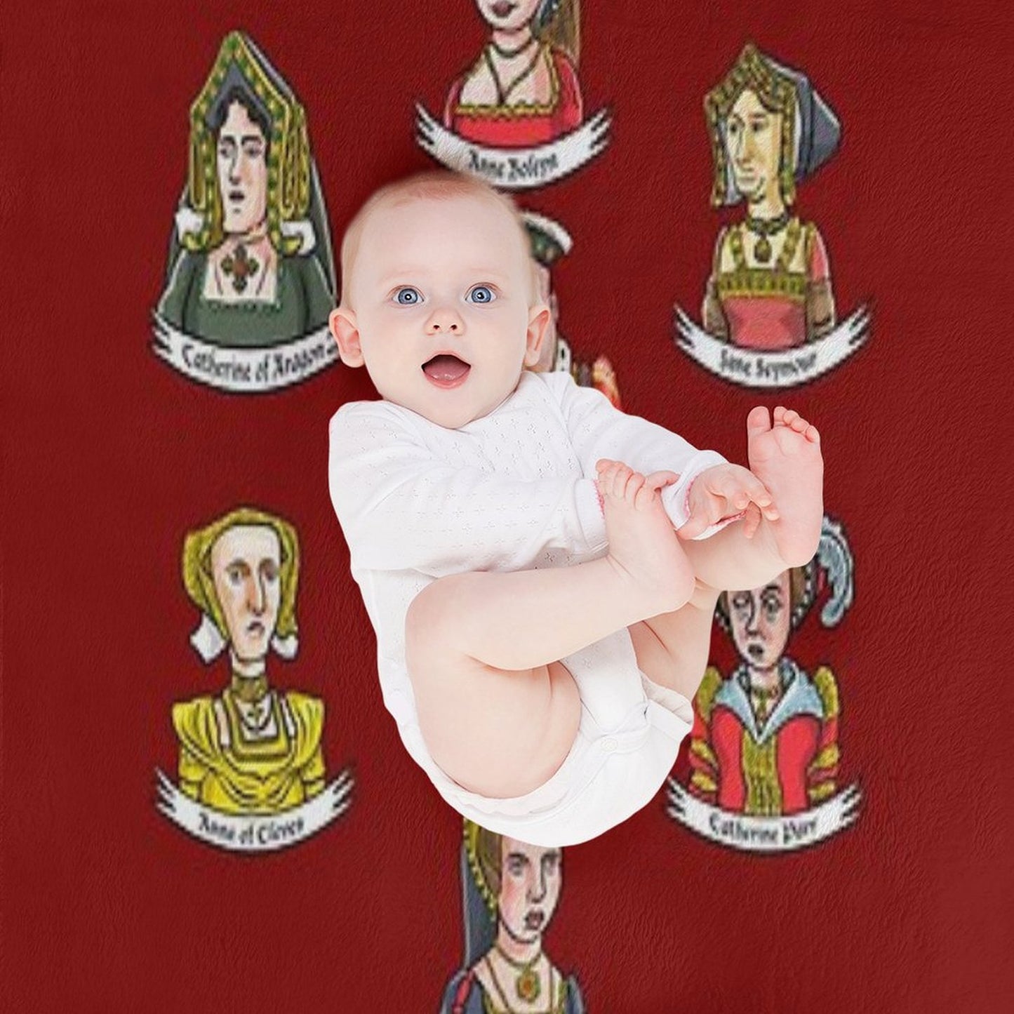 The Six Wives of King Henry VIII Compact Throw Blanket