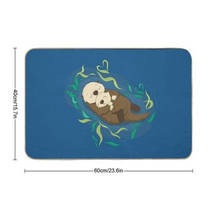 Cute Otters Durable Bath Mat
