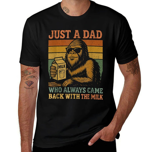 Bigfoot Dad, Just A Dad Who Always Came Back With The Milk  Vintage-inspired T-Shirt