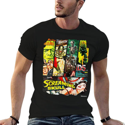 Vintage Style Sci Fi Horror Movie Poster Collage  Wrinkle-resistant T-Shirt