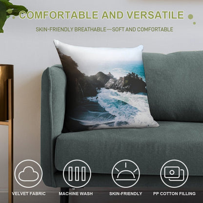 On The Edge Soft Luxury Feel Throw Pillow