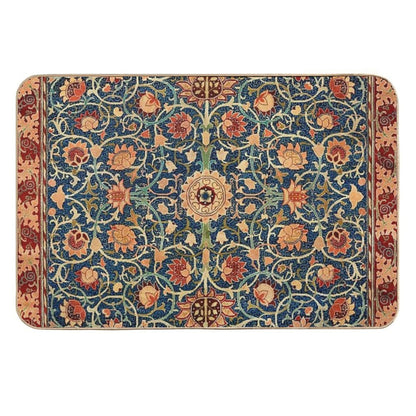 William Morris Floral Carpet Print  Dirt-Trapping Bath Mat