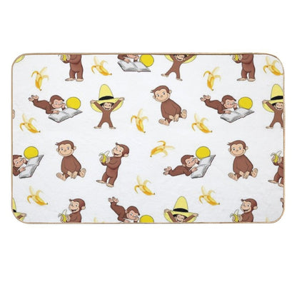 George The Curious Monkey Cartoon for Kids Pack  Fade-Resistant Bath Mat