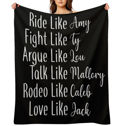 Ride Like Amy Plush Throw Blanket