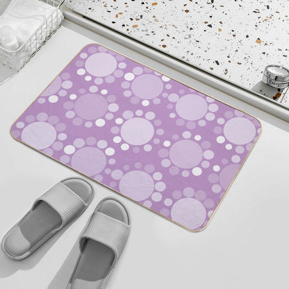 Big Little Dots Purple Monochromatic  Repositionable Bath Mat