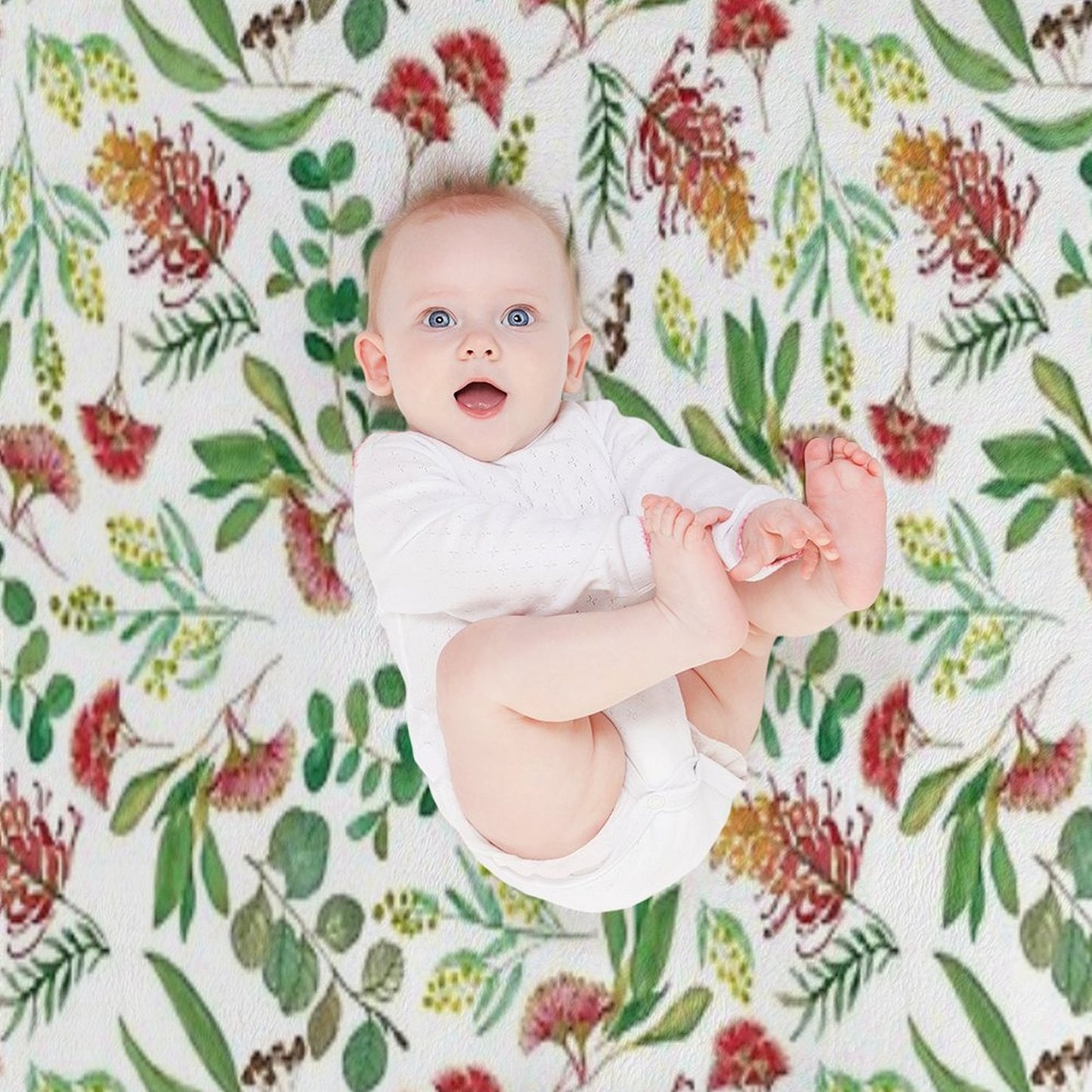 Australian Botanical Eco-conscious Throw Blanket