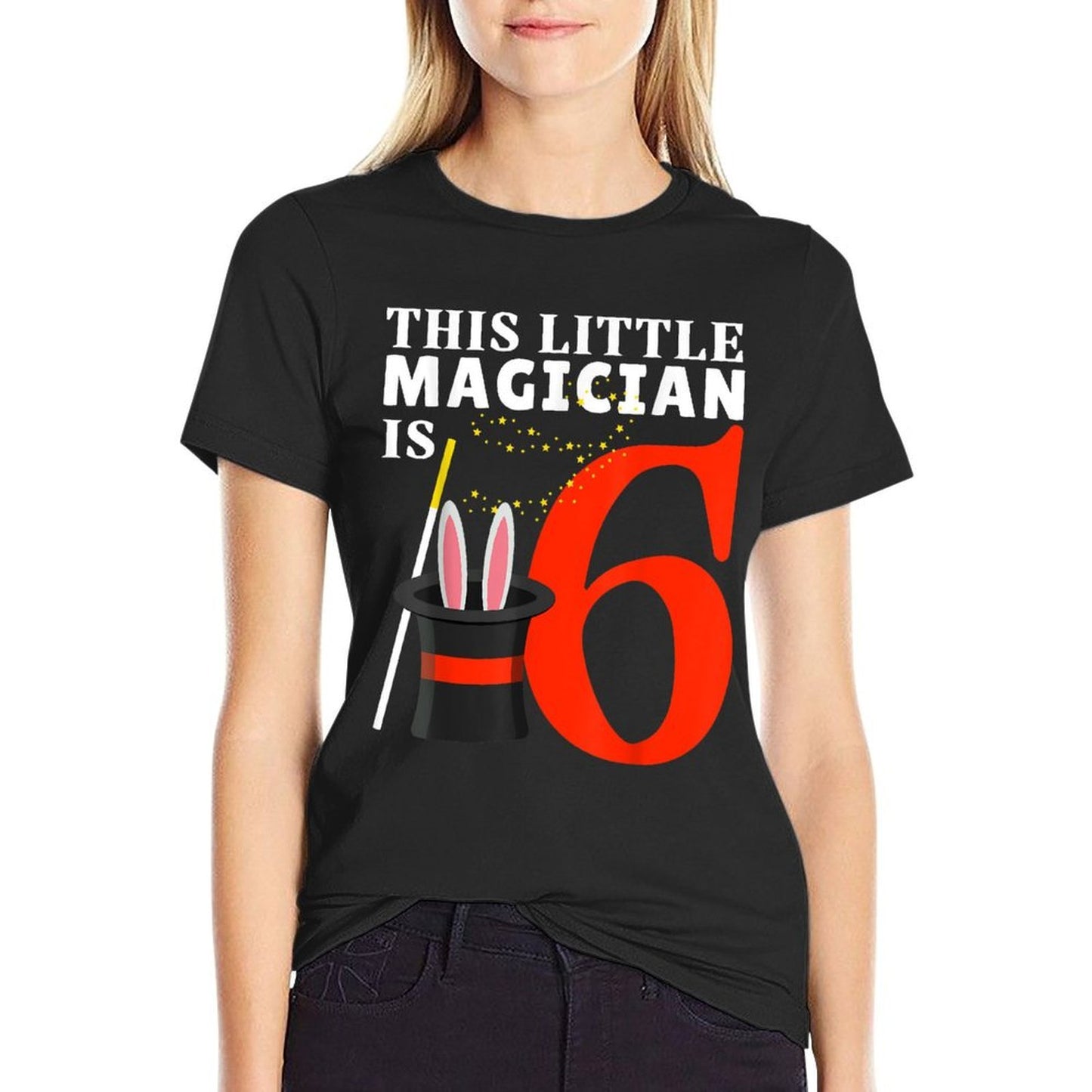 This Little Magician Is 6 Six Year 6th Birthday Party Magic  Eco-friendly Material T-Shirt