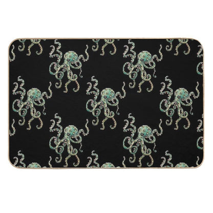 Green Octopus!  Repositionable Bath Mat