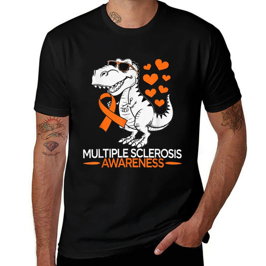 MS Multiple Sclerosis Awareness Dinosaur for Kid Toddler  Wrinkle-resistant T-Shirt