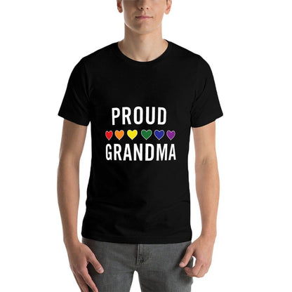 Proud Grandma LGBTQ Gay Pride Rainbow Grandparent  Affordable Price T-Shirt
