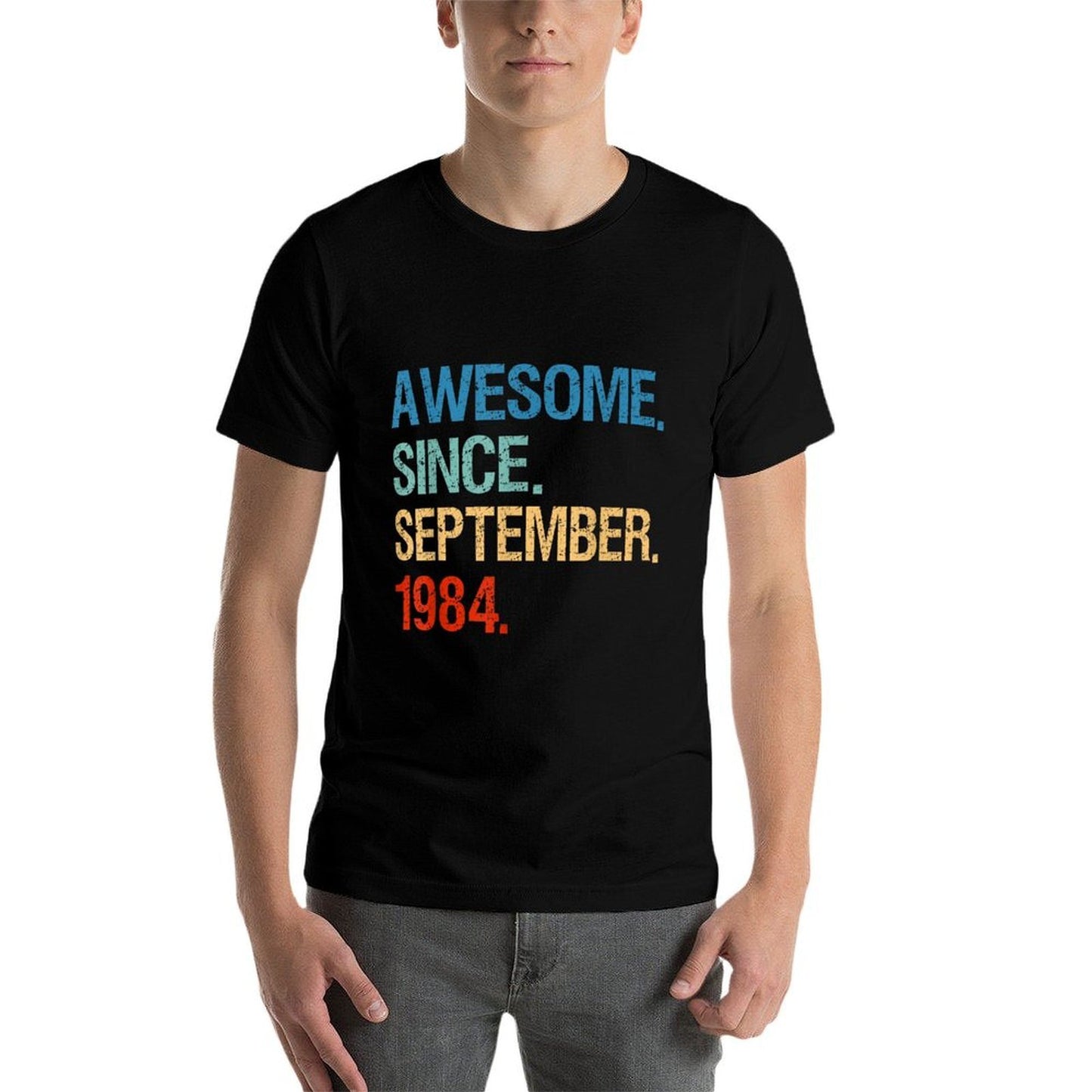Awesome Since September 1984 Vintage 35th Birthday Gifts  Slim-fit Cut T-Shirt