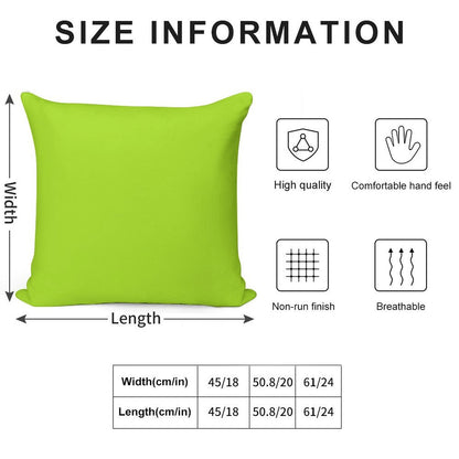 Lime Green Soft Multiple Sizes Throw Pillow
